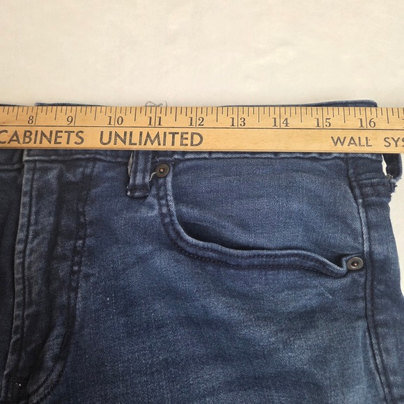 Old Navy Relaxed Slim Jeans Mens 34x32 Dark Wash Built-In Flex Tough Blue Denim - Picture 4 of 8